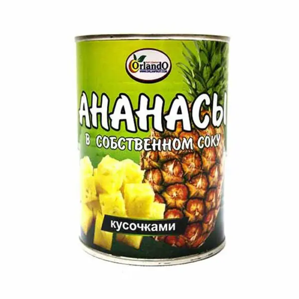 Ананас кусочки, 580 мл, ж/б