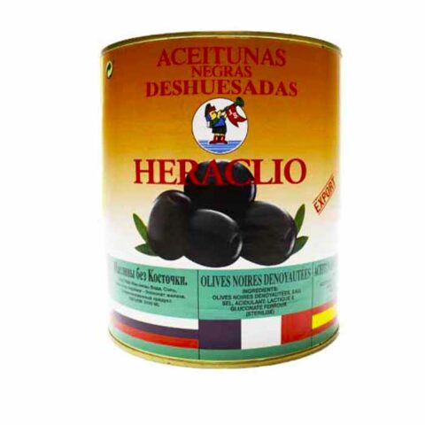 Оливки Испания "Heraclio" чёрные без косточки, 3,0 кг
