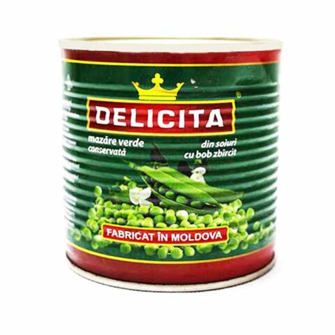 Горошек зелёный консервированный, 420 г, ж/б