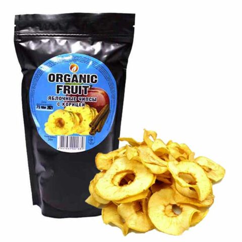 Чипсы яблочные с корицей, 50 г, дой-пак