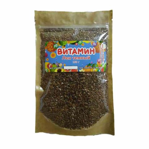 Лён тёмный, 150 г, дой-пак