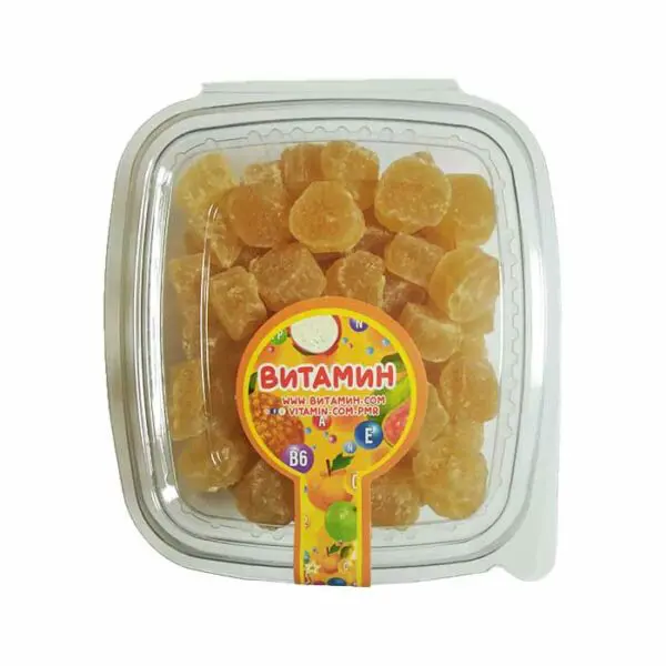 Цукаты ананас монетка натур., 100 г