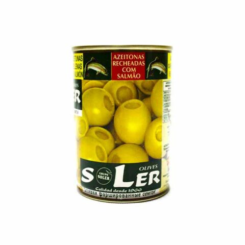 Оливки Испания “Soler” зелёные, фаршированные сёмгой, 280 г