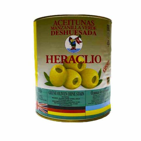 Оливки Испания "Heraclio" зелёные без косточки, 3,0 кг