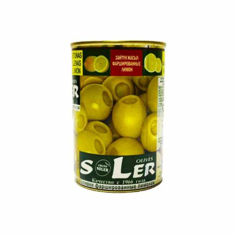 Оливки Испания “Soler” зелёные, фаршированные лимоном, 280 г