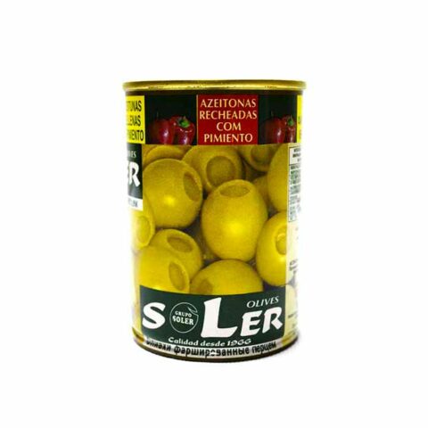 Оливки Испания “Soler” зелёные, фаршированные перцем, 280 г