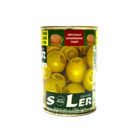 Оливки Испания “Soler” зелёные, фаршированные тунцом, 280 г