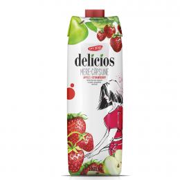 Нектар "Delicios" яблоко-клубника 1 л.