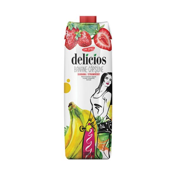 Нектар "Delicios" банан-клубника 1 л.