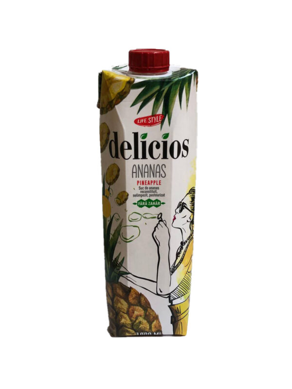 Сок "Delicios" ананас 1 л.