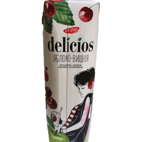Нектар "Delicios" яблоко-вишня 1 л.