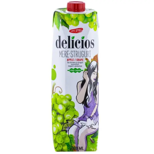 Сок "Delicios" яблоко-виноград 1 л.